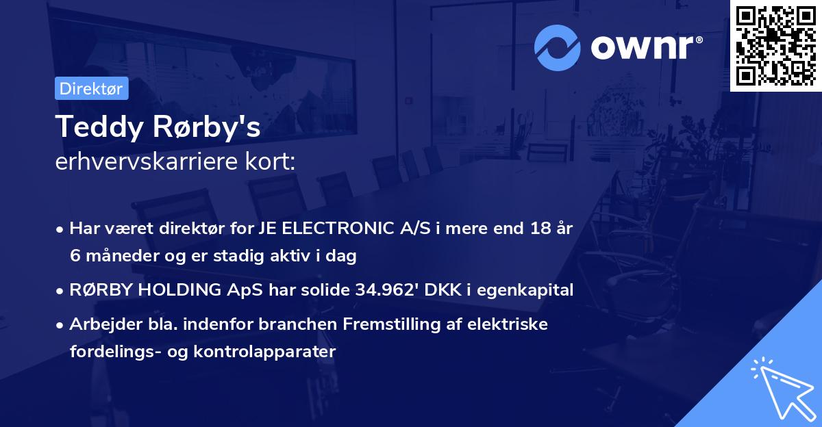 Teddy Rørby's erhvervskarriere kort