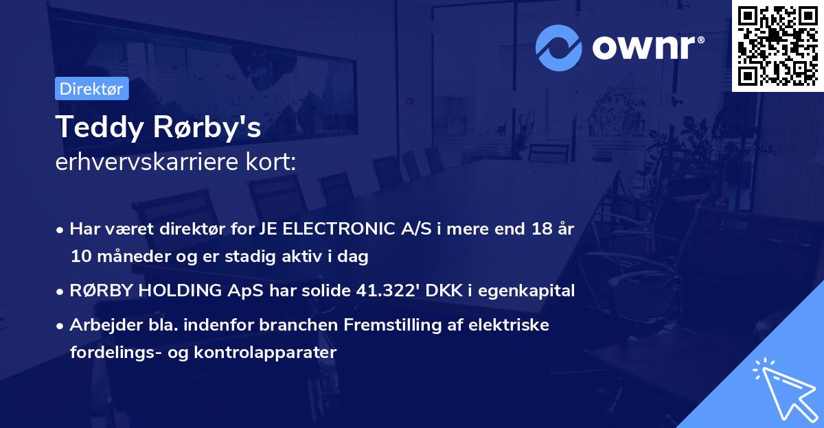 Teddy Rørby's erhvervskarriere kort