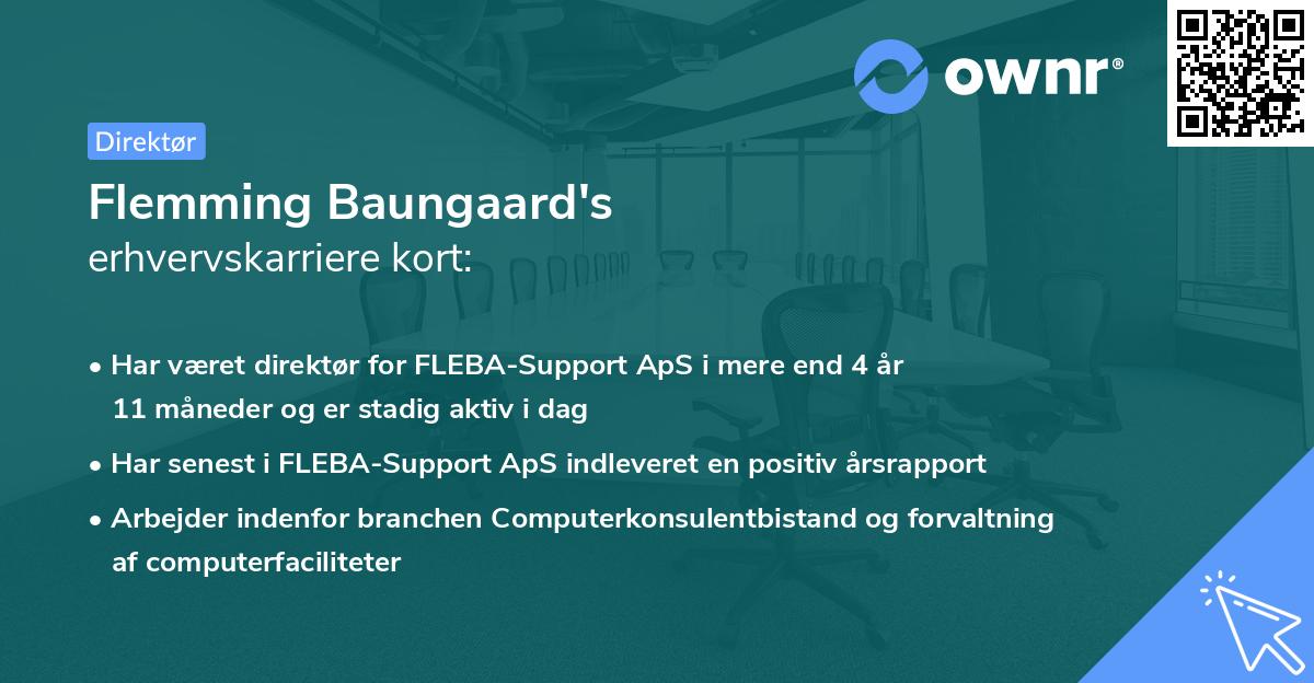 Flemming Baungaard's erhvervskarriere kort