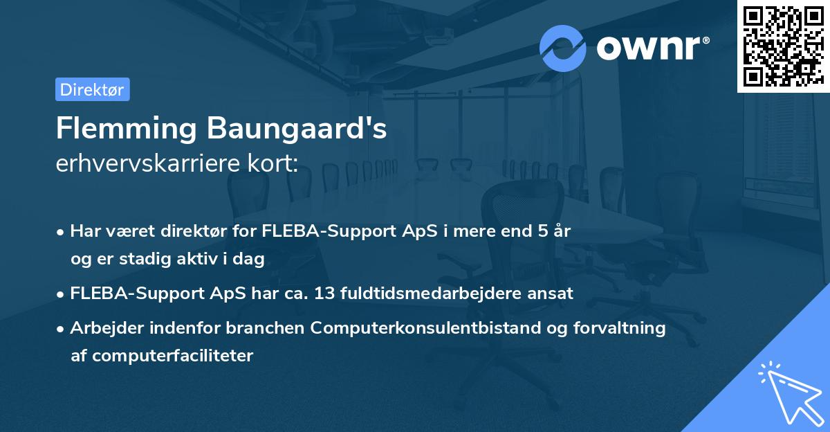 Flemming Baungaard's erhvervskarriere kort