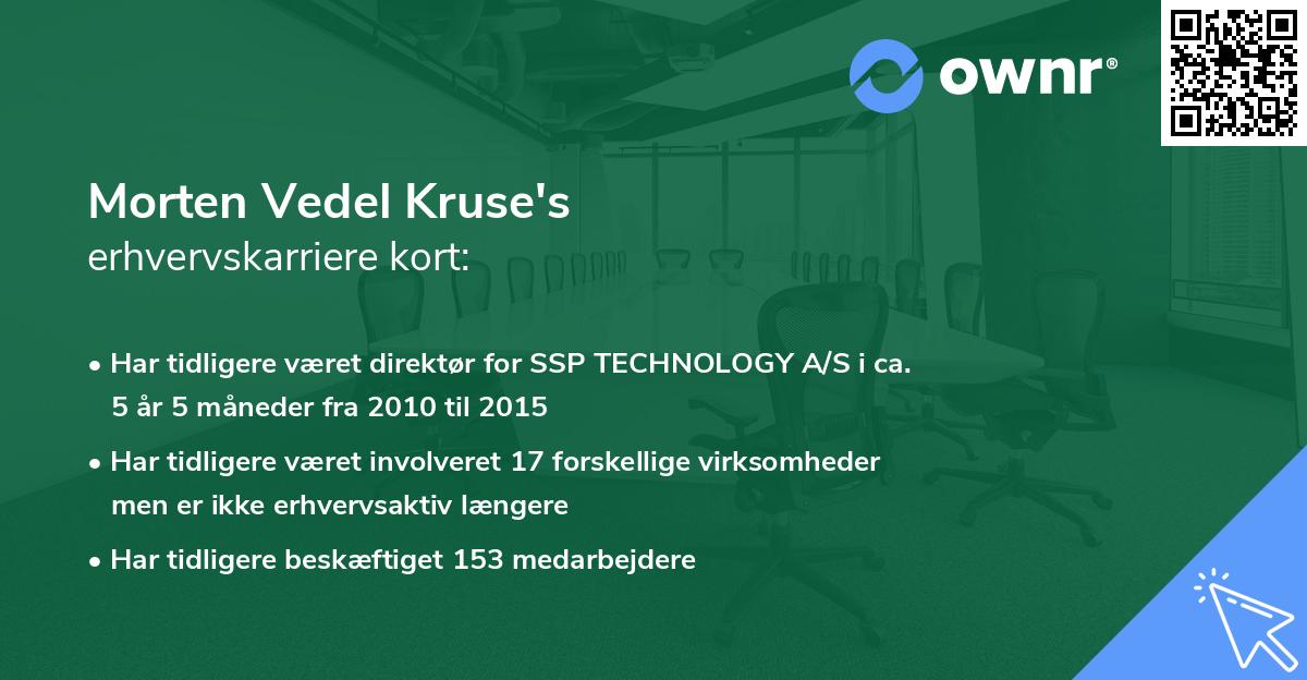 Morten Vedel Kruse's erhvervskarriere kort