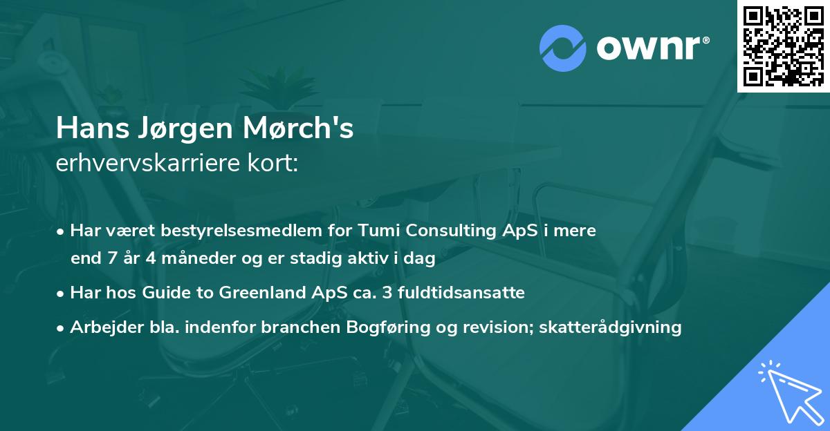 Hans Jørgen Mørch's erhvervskarriere kort