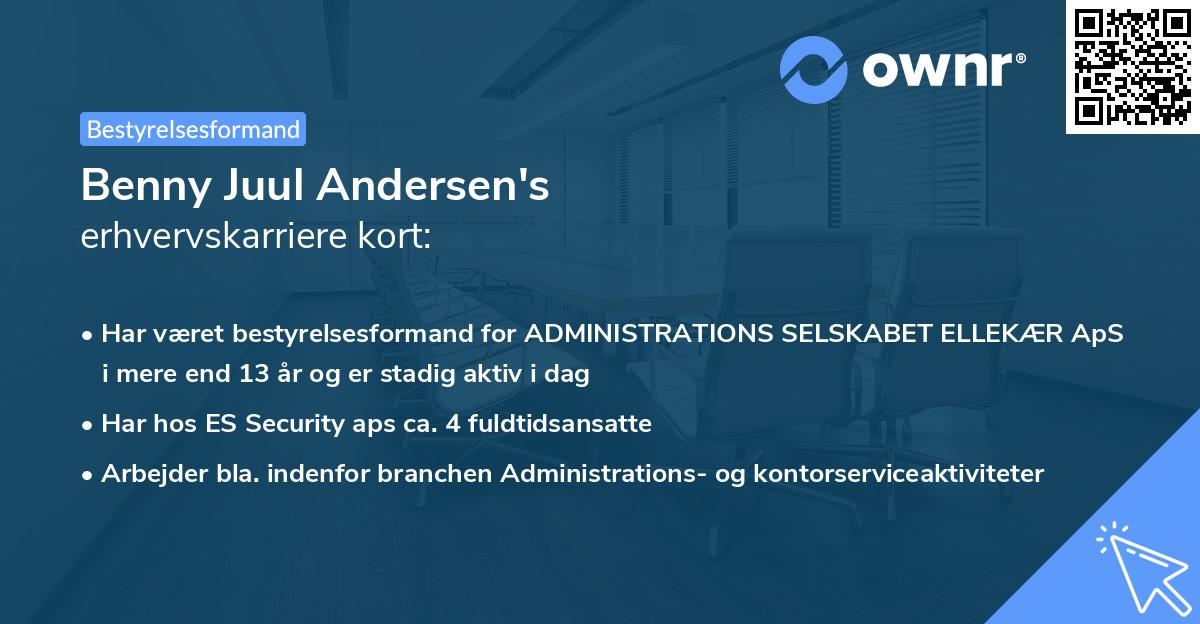 Benny Juul Andersen's erhvervskarriere kort