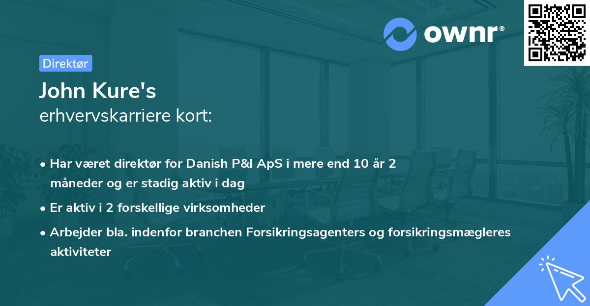John Kure's erhvervskarriere kort