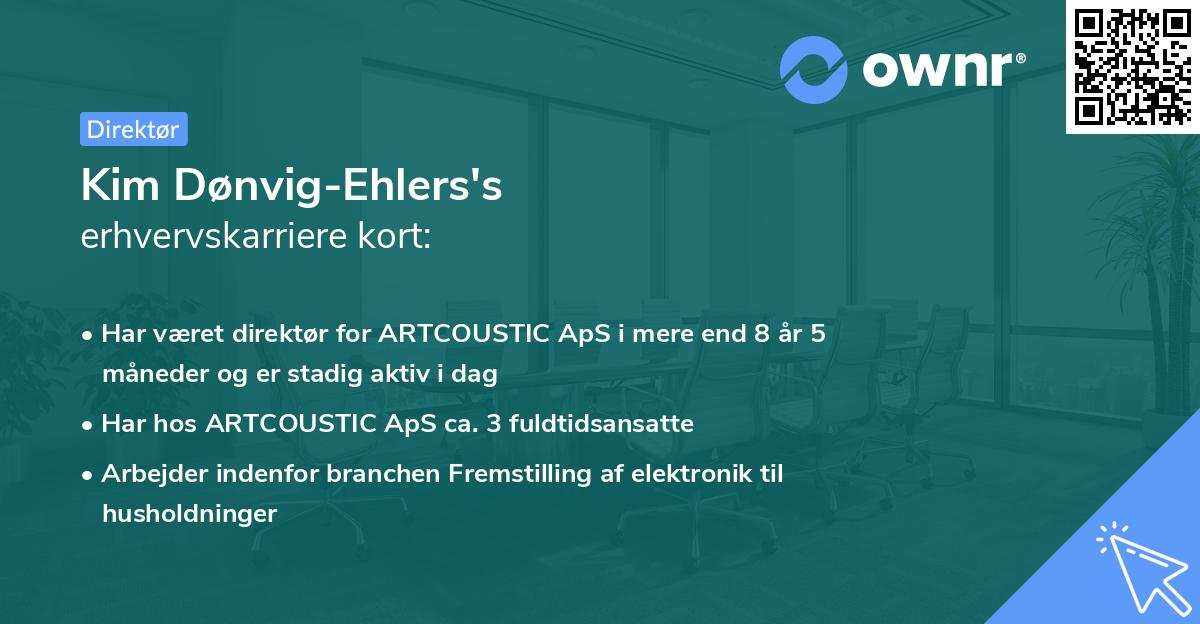 Kim Dønvig-Ehlers's erhvervskarriere kort