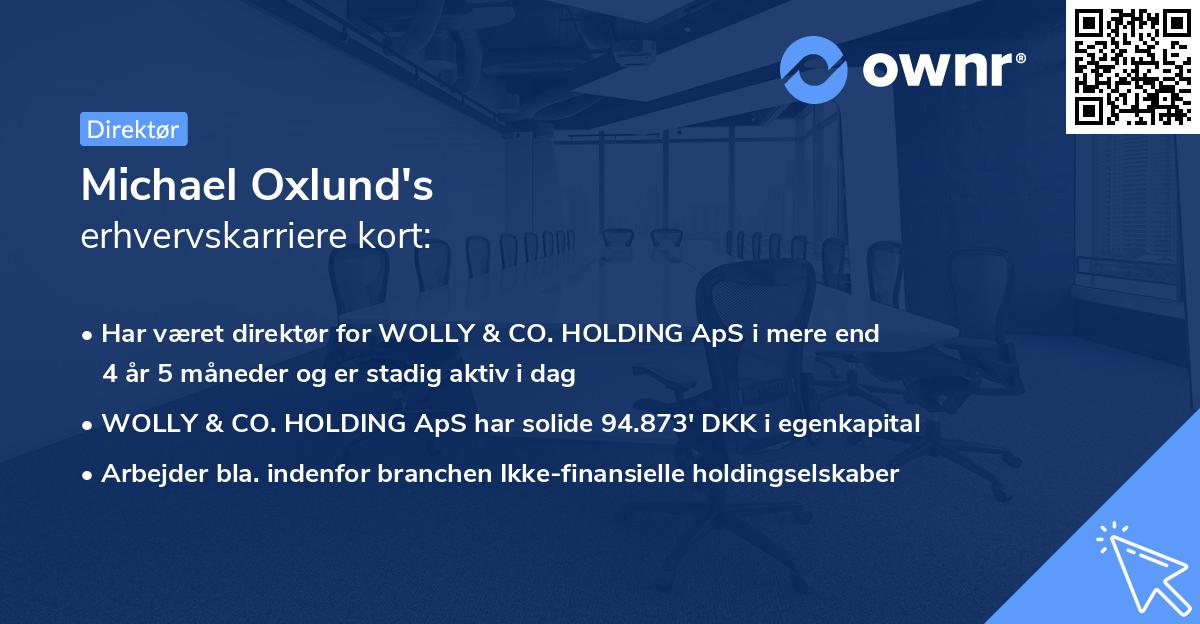 Michael Oxlund's erhvervskarriere kort