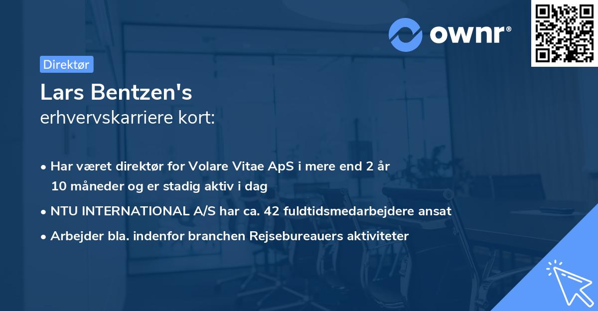 Lars Bentzen's erhvervskarriere kort