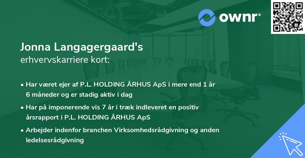 Jonna Langagergaard's erhvervskarriere kort