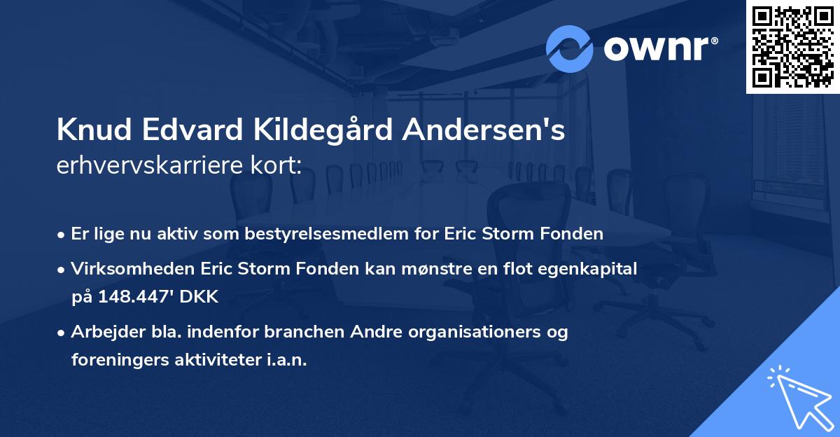 Knud Edvard Kildegård Andersen's erhvervskarriere kort