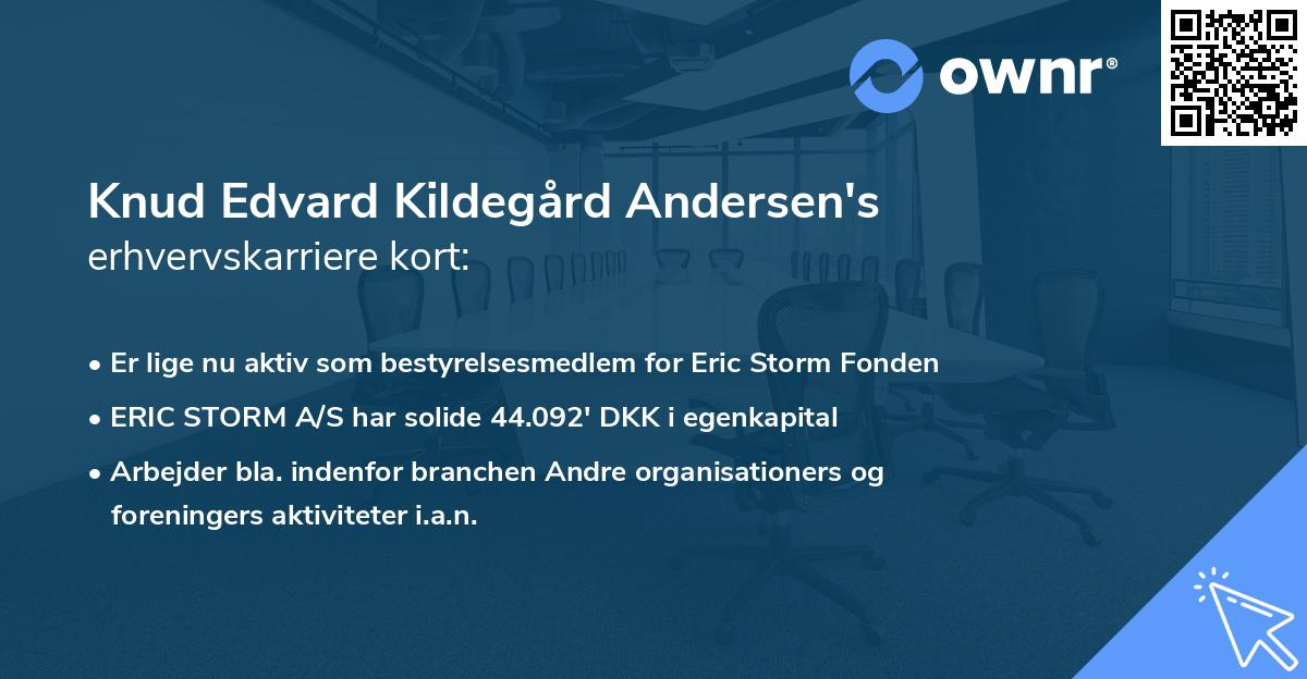 Knud Edvard Kildegård Andersen's erhvervskarriere kort