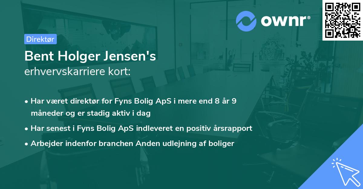 Bent Holger Jensen's erhvervskarriere kort