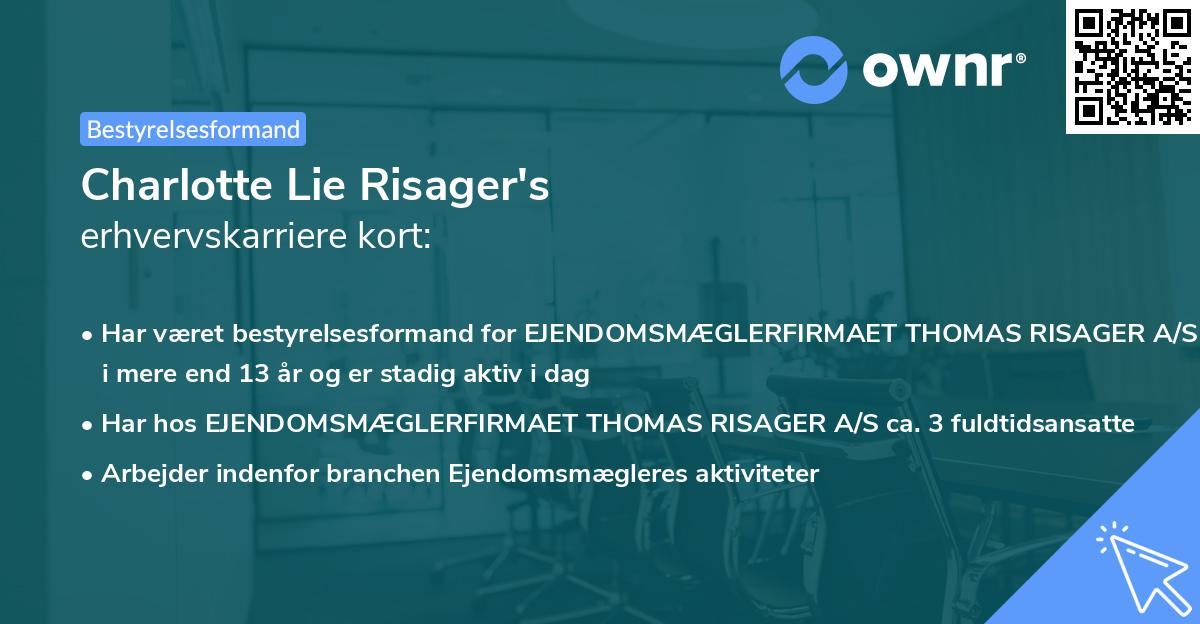 Charlotte Lie Risager's erhvervskarriere kort