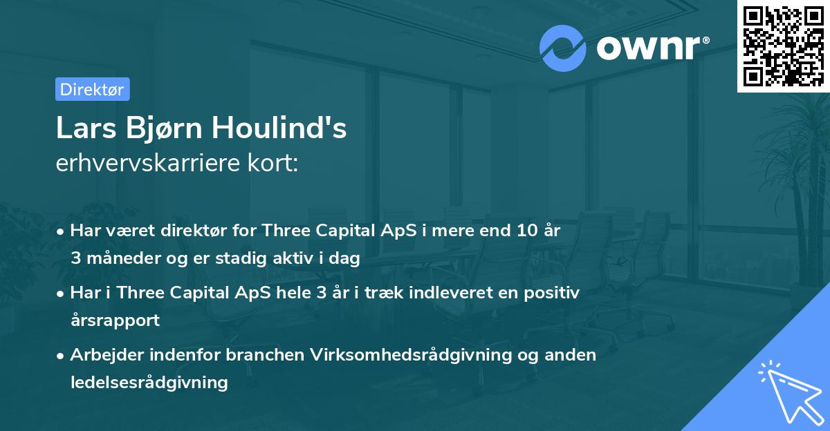 Lars Bjørn Houlind's erhvervskarriere kort