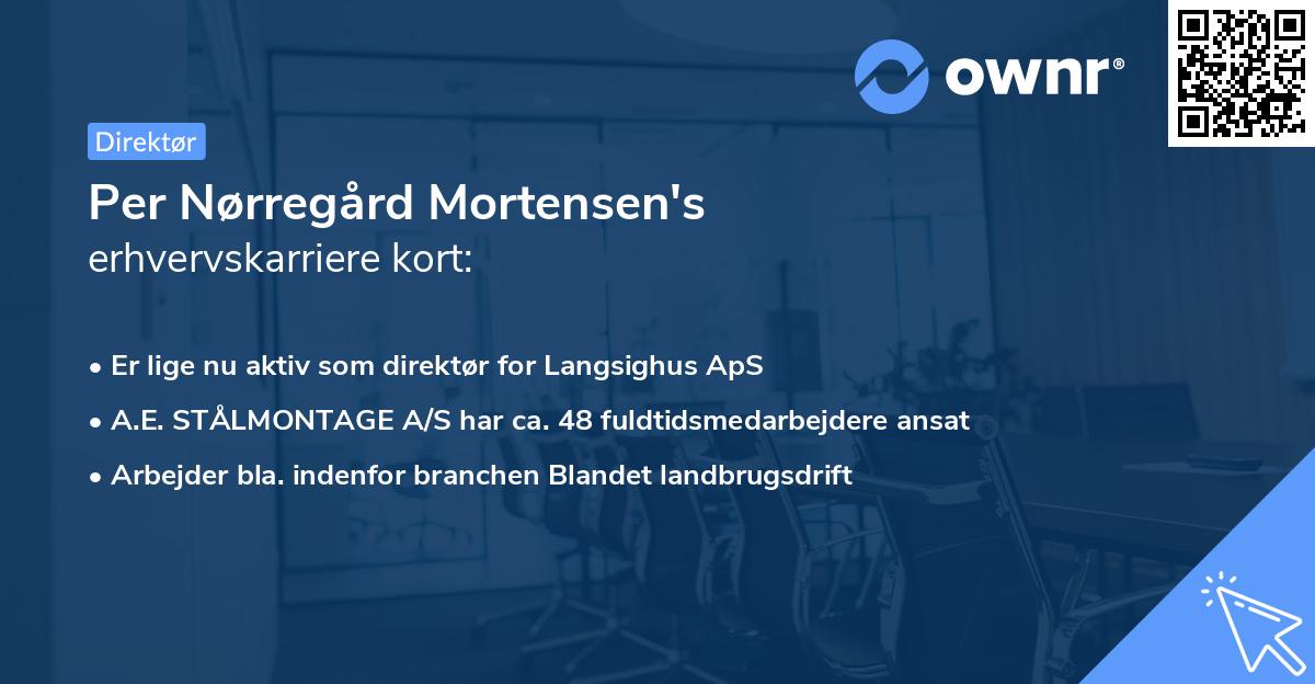 Per Nørregård Mortensen's erhvervskarriere kort