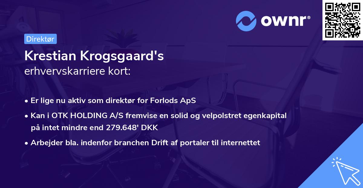Krestian Krogsgaard's erhvervskarriere kort