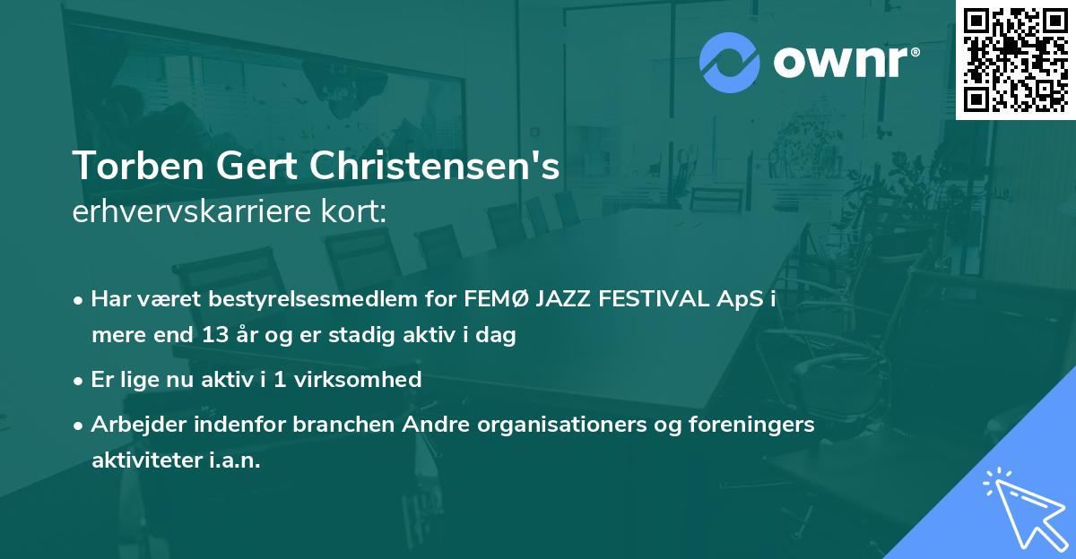 Torben Gert Christensen's erhvervskarriere kort