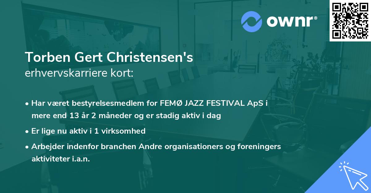 Torben Gert Christensen's erhvervskarriere kort