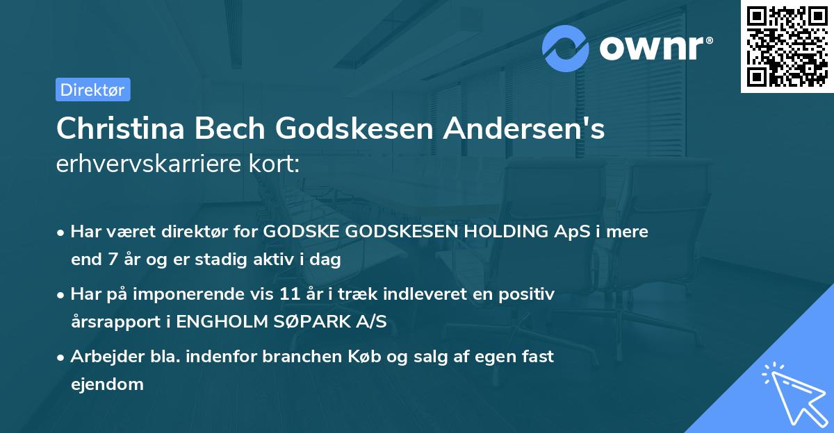 Christina Bech Godskesen Andersen's erhvervskarriere kort