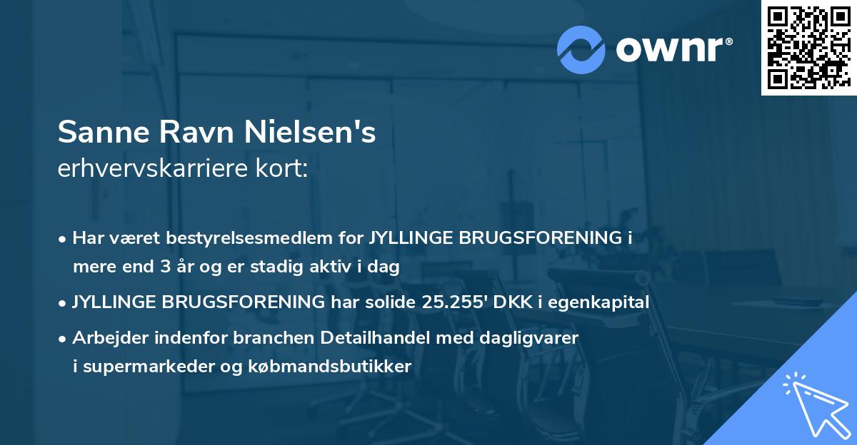 Sanne Ravn Nielsen's erhvervskarriere kort