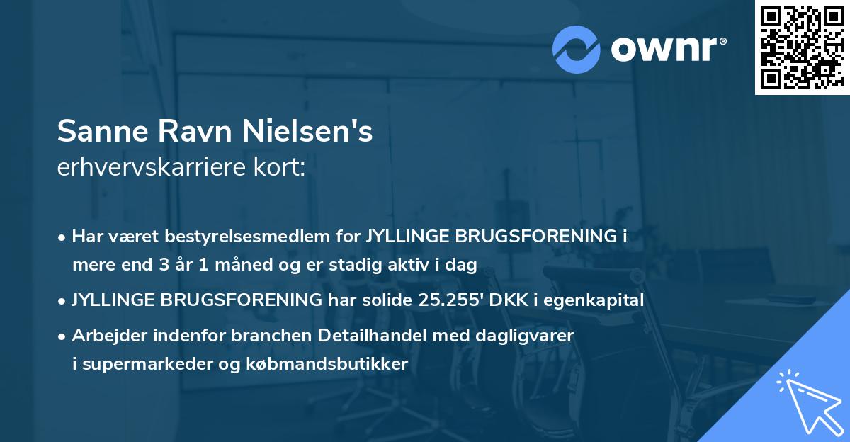 Sanne Ravn Nielsen's erhvervskarriere kort