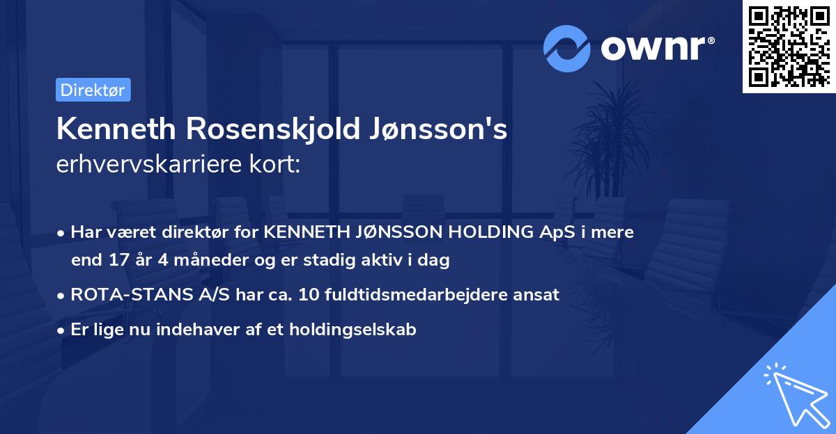 Kenneth Rosenskjold Jønsson's erhvervskarriere kort