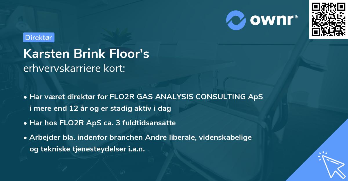 Karsten Brink Floor's erhvervskarriere kort