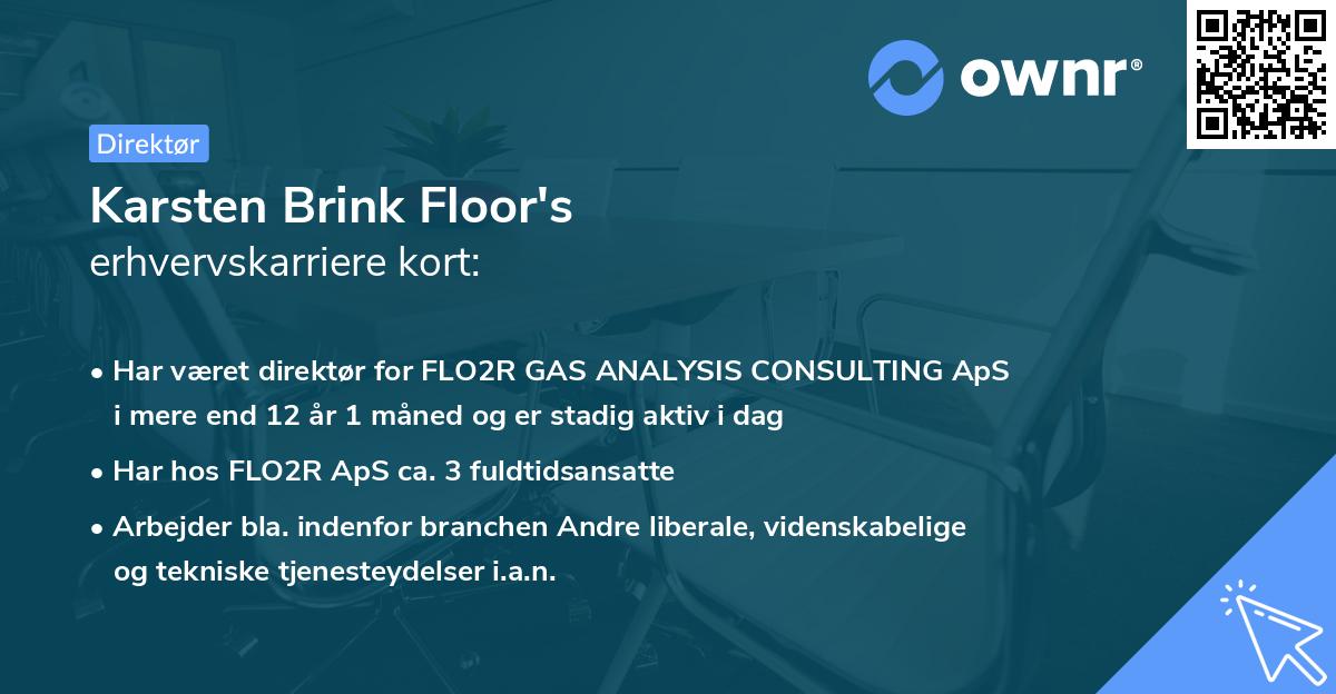 Karsten Brink Floor's erhvervskarriere kort