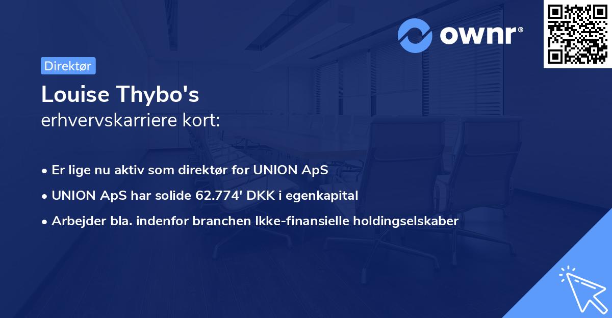 Louise Thybo's erhvervskarriere kort