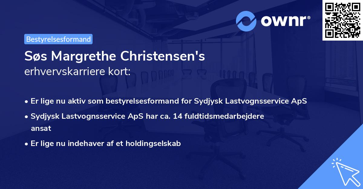 Søs Margrethe Christensen's erhvervskarriere kort