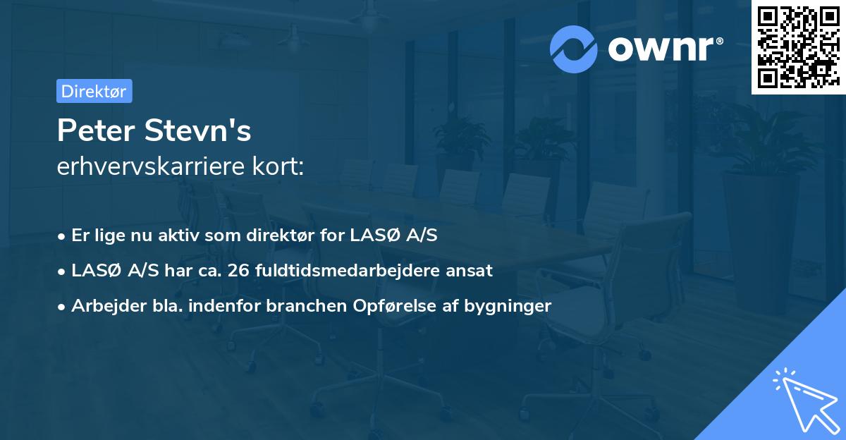 Peter Stevn's erhvervskarriere kort
