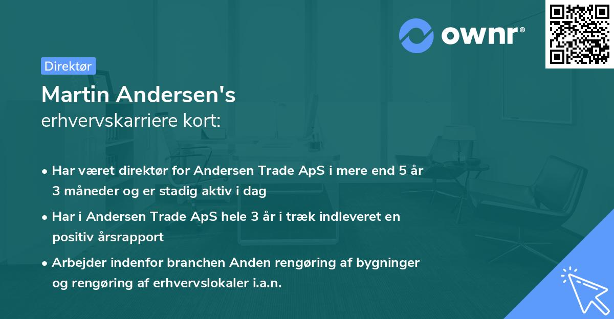 Martin Andersen's erhvervskarriere kort