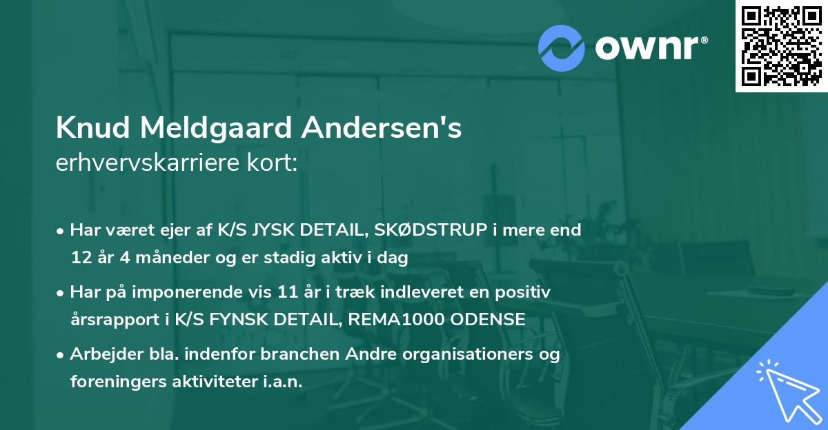 Knud Meldgaard Andersen's erhvervskarriere kort