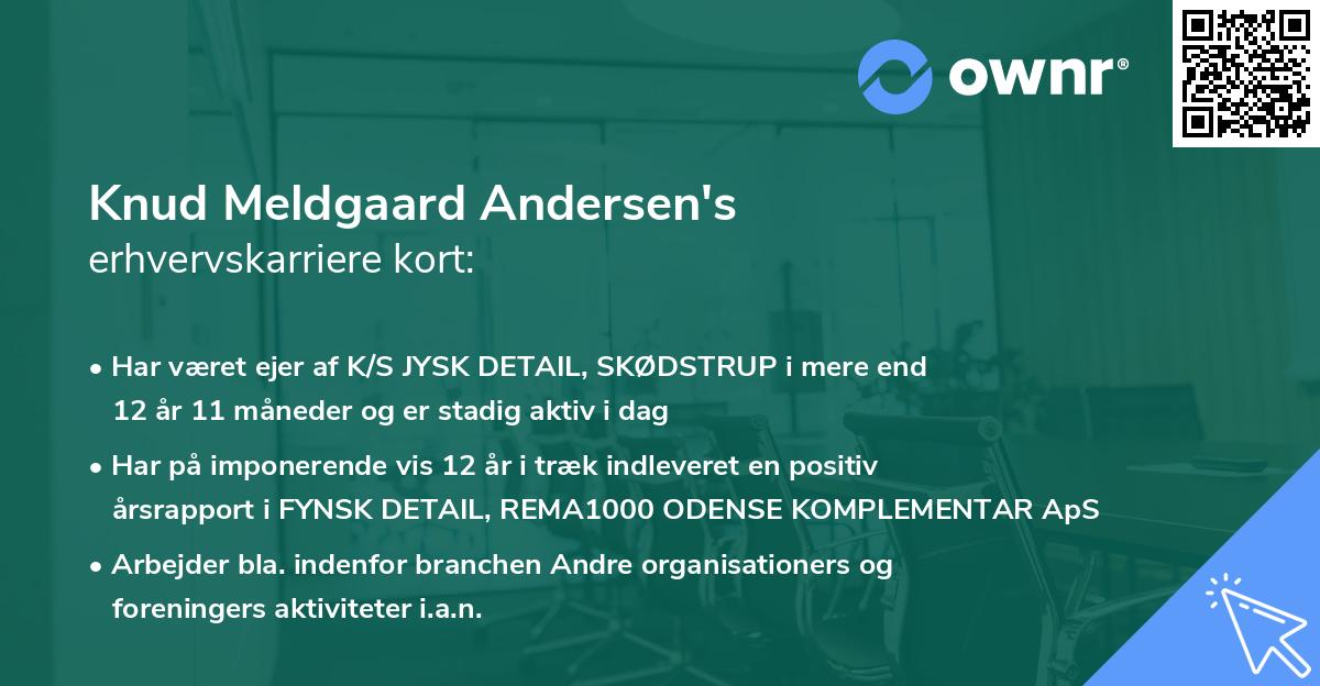 Knud Meldgaard Andersen's erhvervskarriere kort