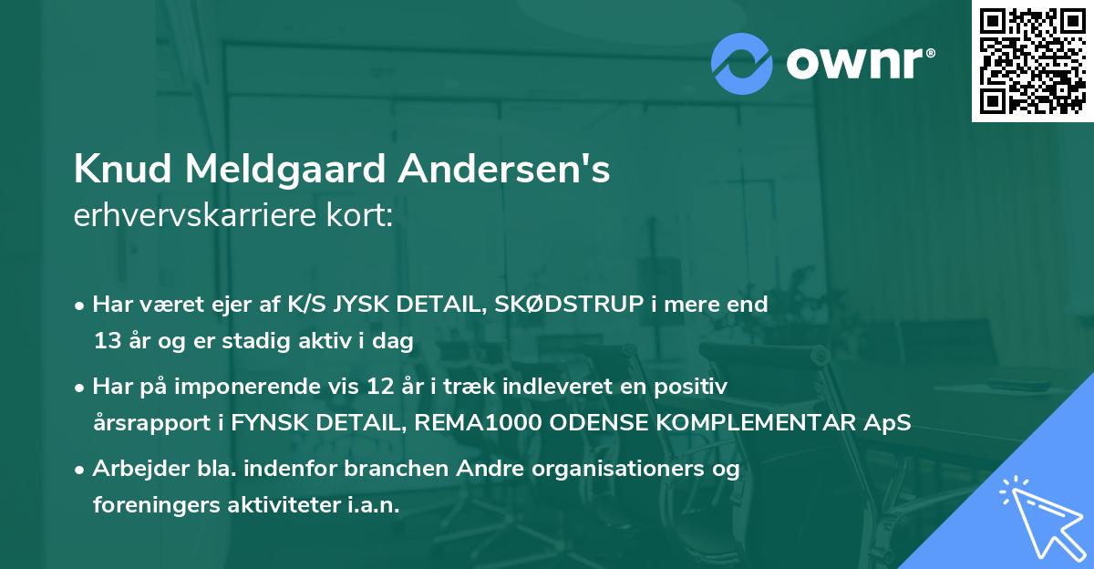 Knud Meldgaard Andersen's erhvervskarriere kort