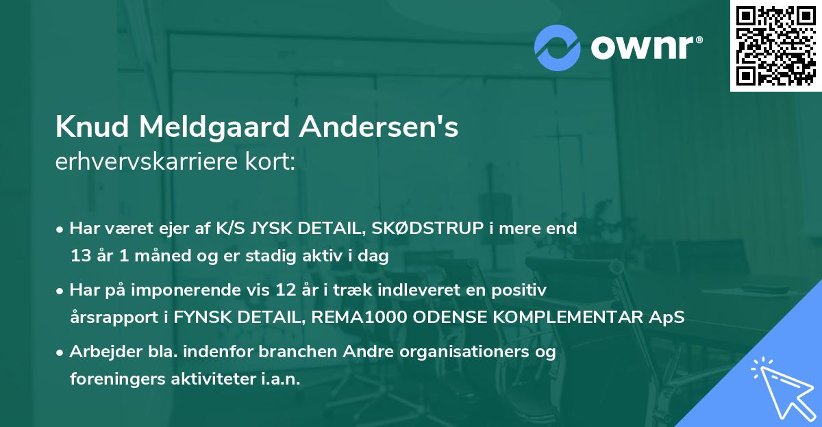 Knud Meldgaard Andersen's erhvervskarriere kort