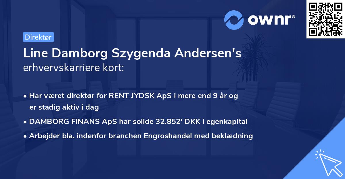 Line Damborg Szygenda Andersen's erhvervskarriere kort