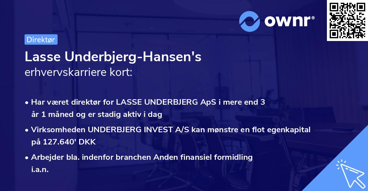 Lasse Underbjerg-Hansen's erhvervskarriere kort
