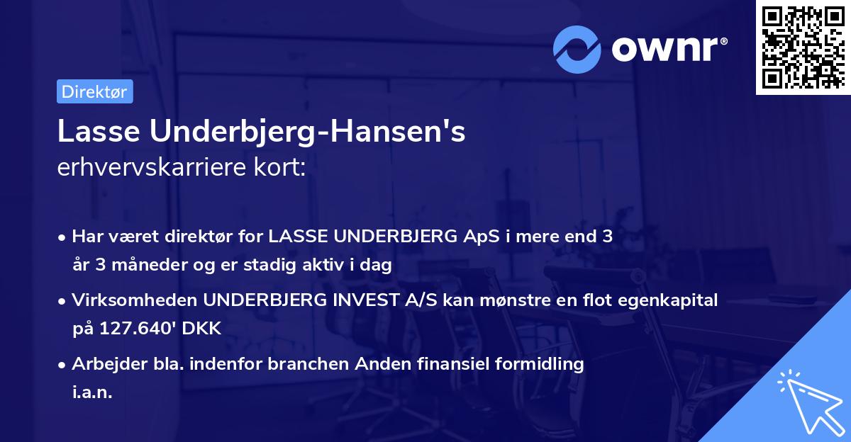 Lasse Underbjerg-Hansen's erhvervskarriere kort