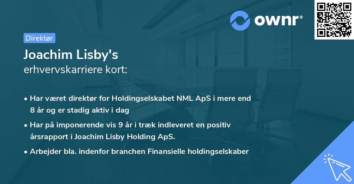 Joachim Lisby's erhvervskarriere kort