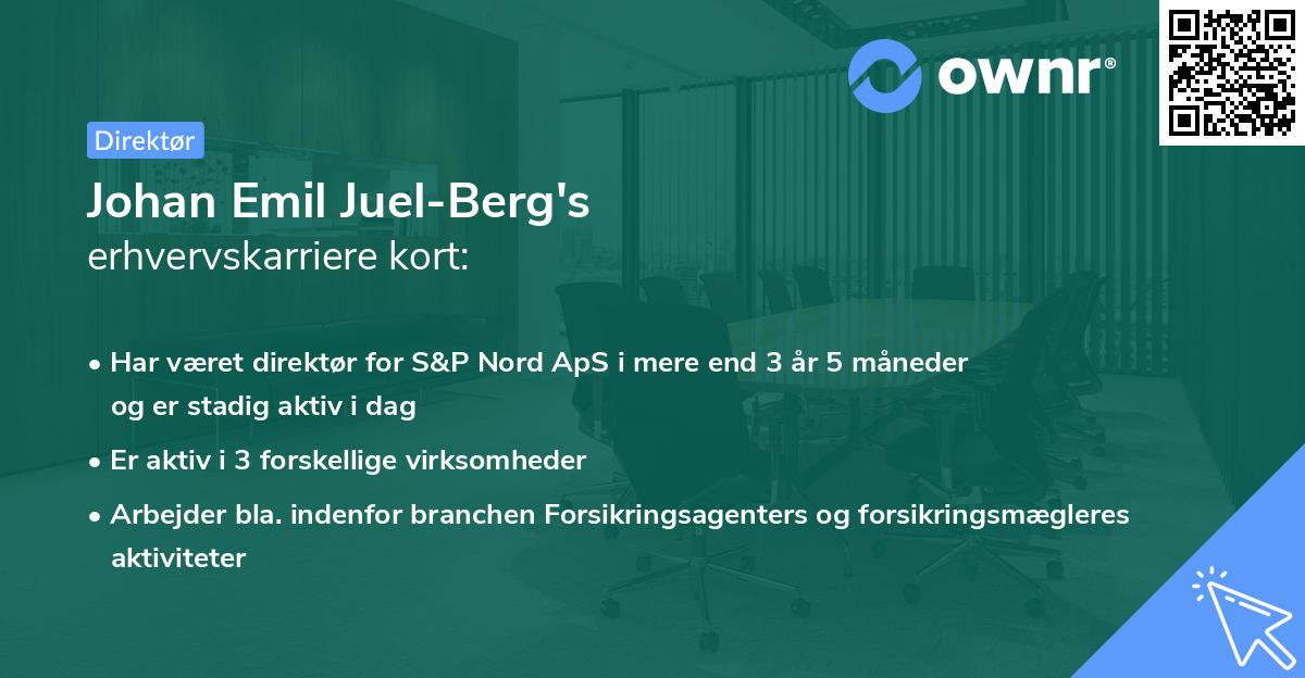 Johan Emil Juel-Berg's erhvervskarriere kort