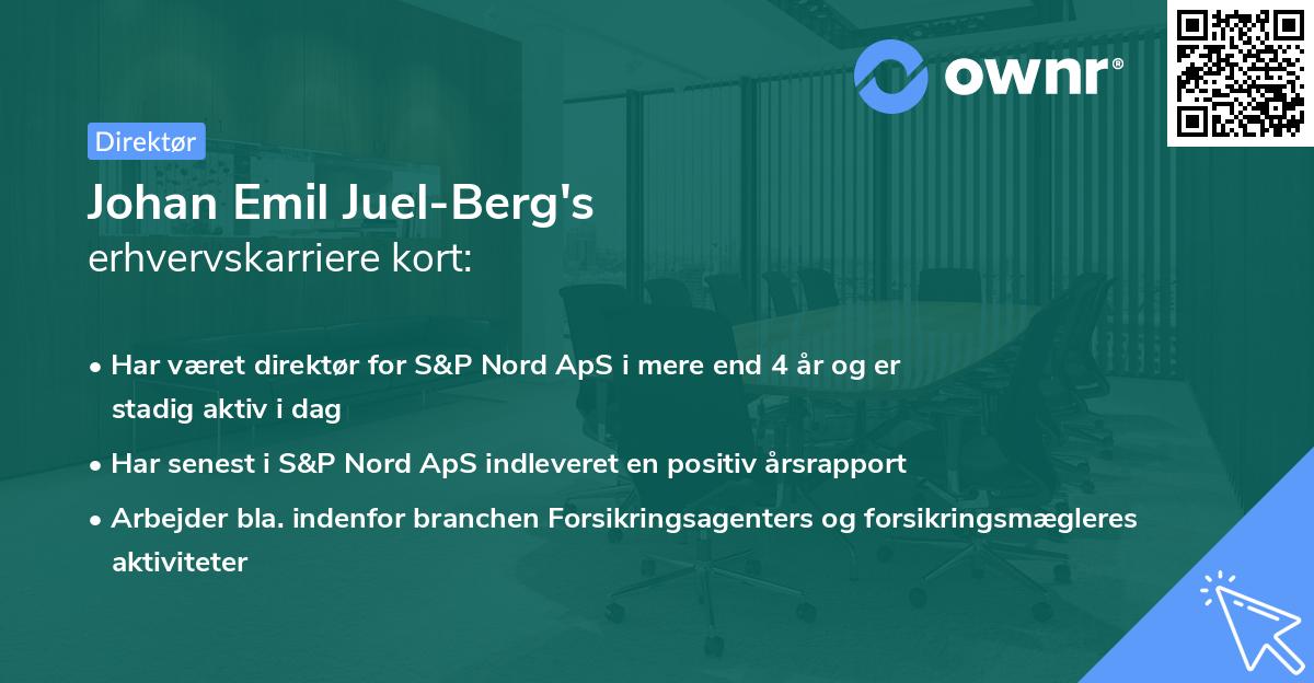 Johan Emil Juel-Berg's erhvervskarriere kort