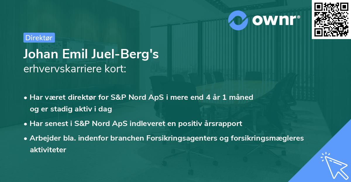 Johan Emil Juel-Berg's erhvervskarriere kort