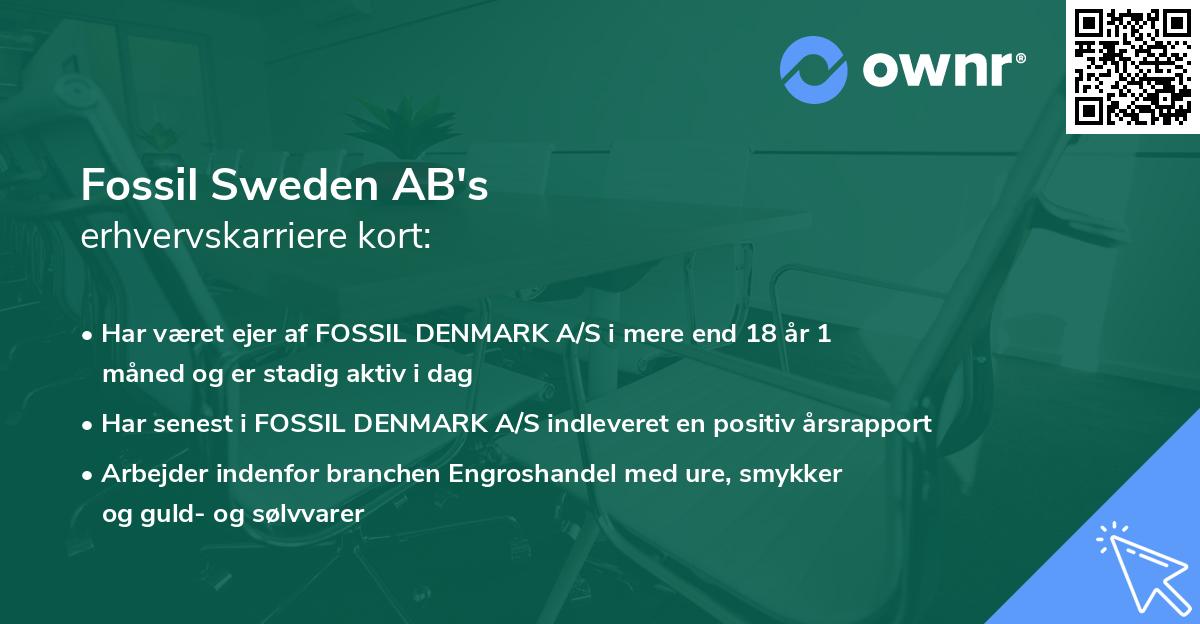 Fossil Sweden AB's erhvervskarriere kort