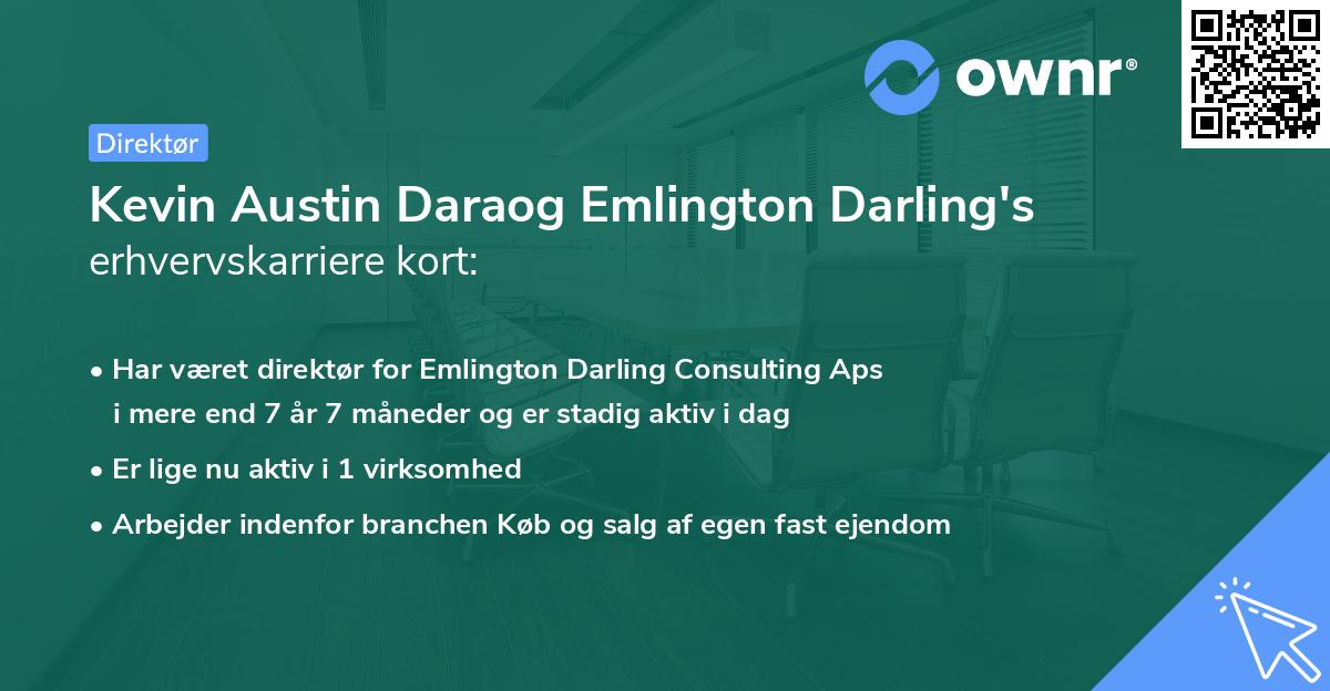 Kevin Austin Daraog Emlington Darling's erhvervskarriere kort