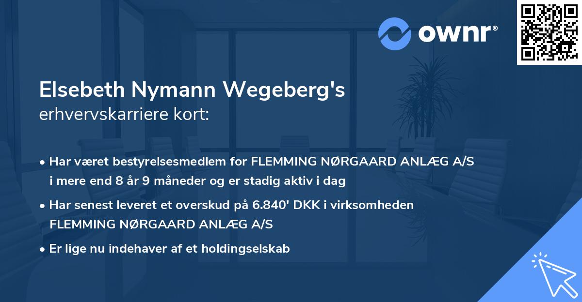 Elsebeth Nymann Wegeberg's erhvervskarriere kort