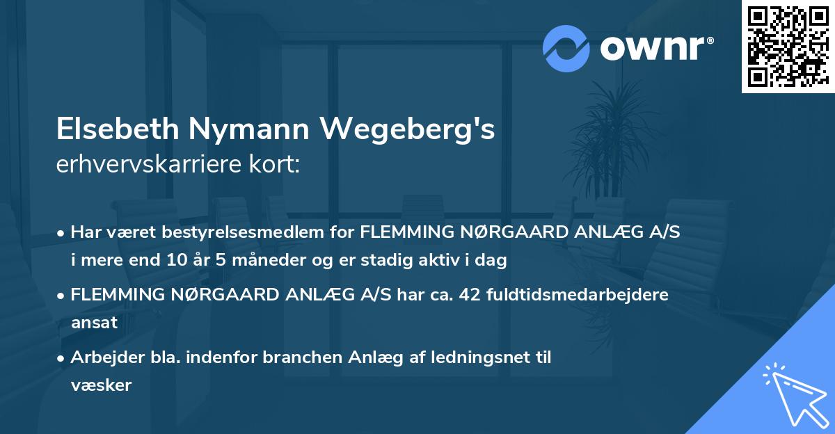 Elsebeth Nymann Wegeberg's erhvervskarriere kort
