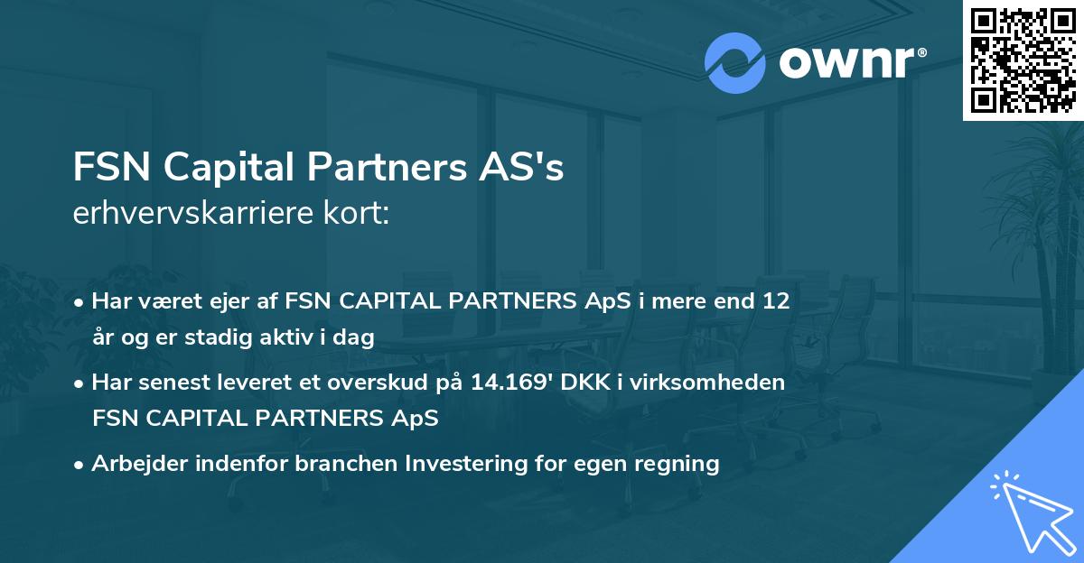 FSN Capital Partners AS's erhvervskarriere kort