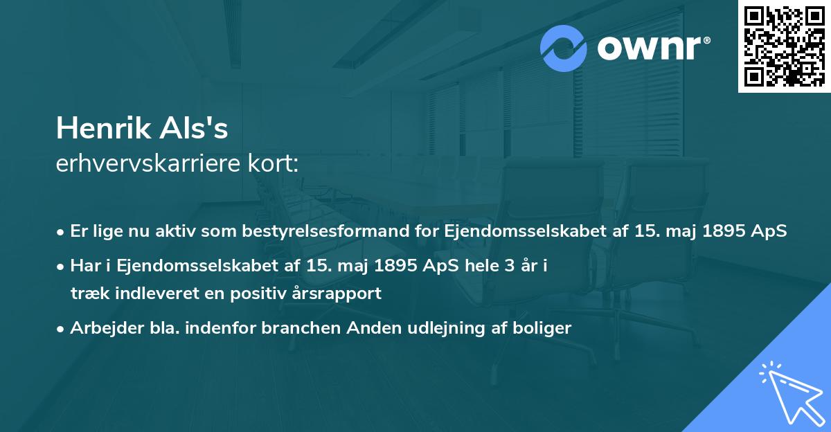 Henrik Als's erhvervskarriere kort