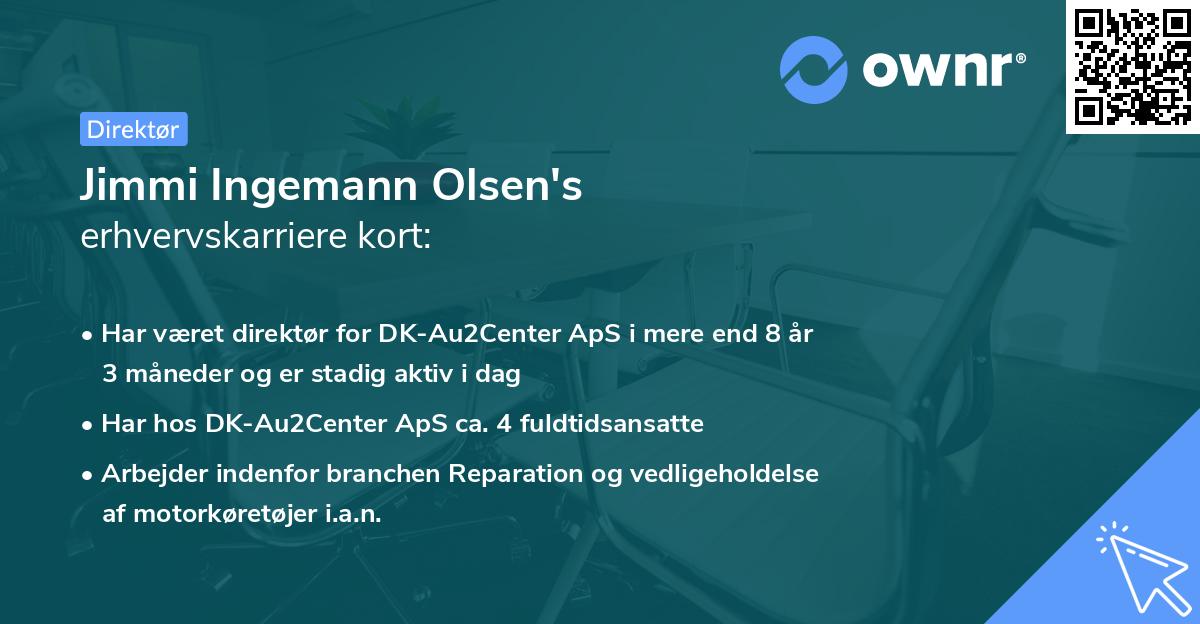 Jimmi Ingemann Olsen's erhvervskarriere kort