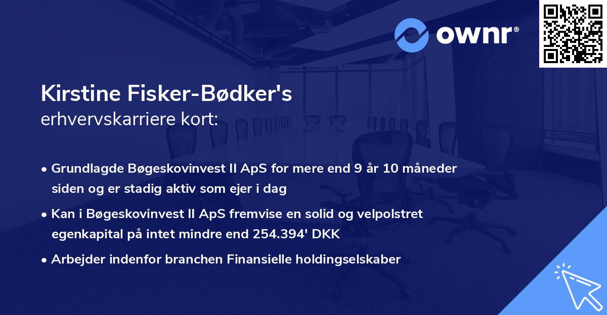 Kirstine Fisker-Bødker's erhvervskarriere kort